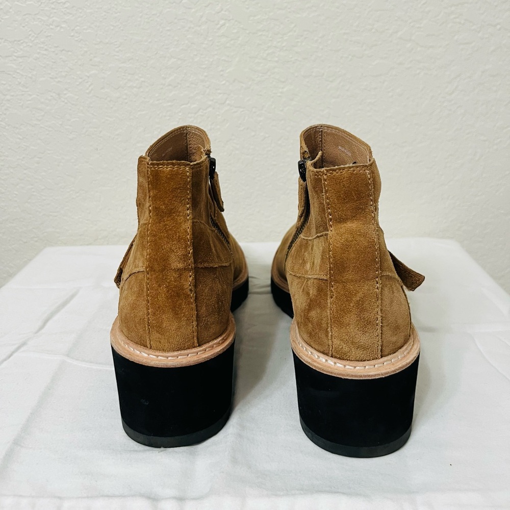 Eileen Fisher Brown Suede Ankle Booties,size 8 - Picture 4 of 7